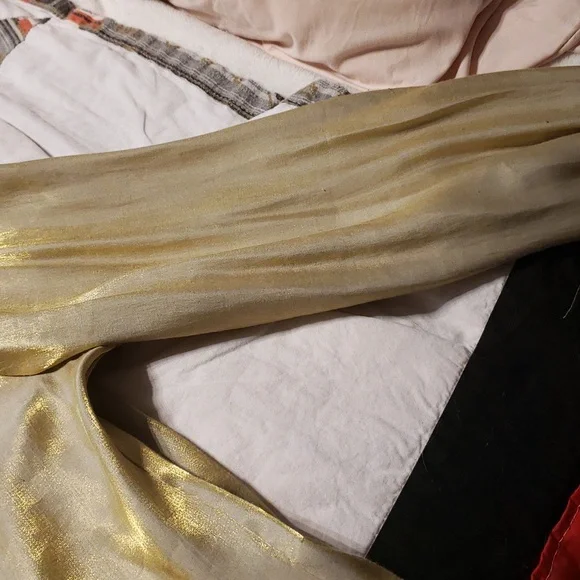 The Work Connection Gold Blouse - Picture 3 of 7